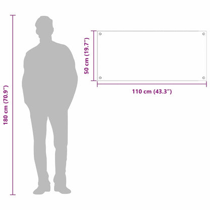 Rivestimento da Cucina Grigio chiaro 110 x 50 x 0.6 cm - homemem39