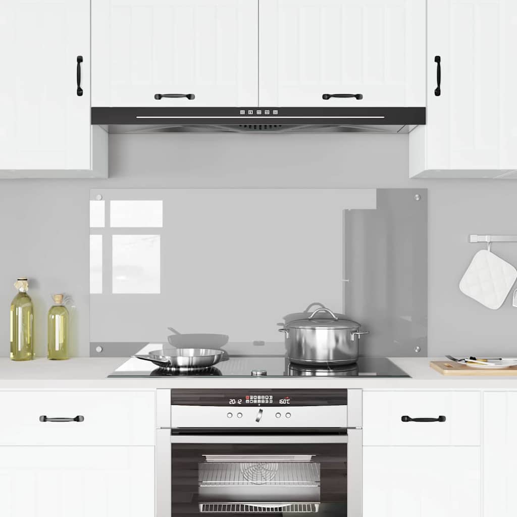 Schienale da cucina Grigio chiaro 120 x 60 cm vetro temperato | homemem39