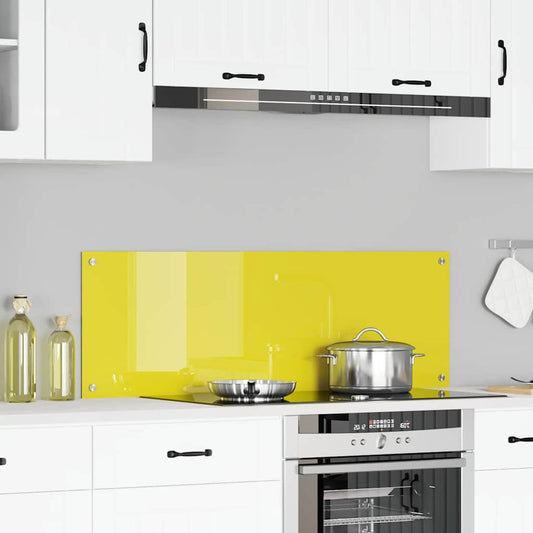 Rivestimento da Cucina Giallo 120 x 40 x 0,6 cm vetro temperato
