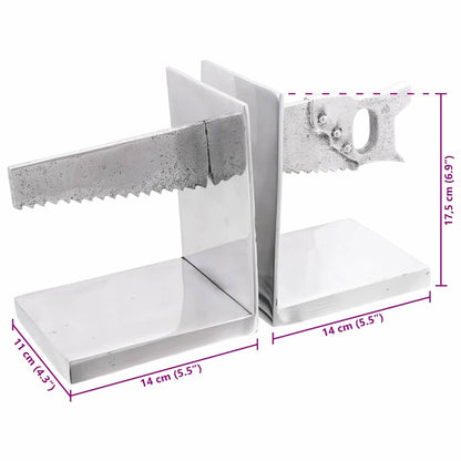 Fermalibri 2 pcs Argento 11 x 14 x 17.5 cm Alluminio - homemem39