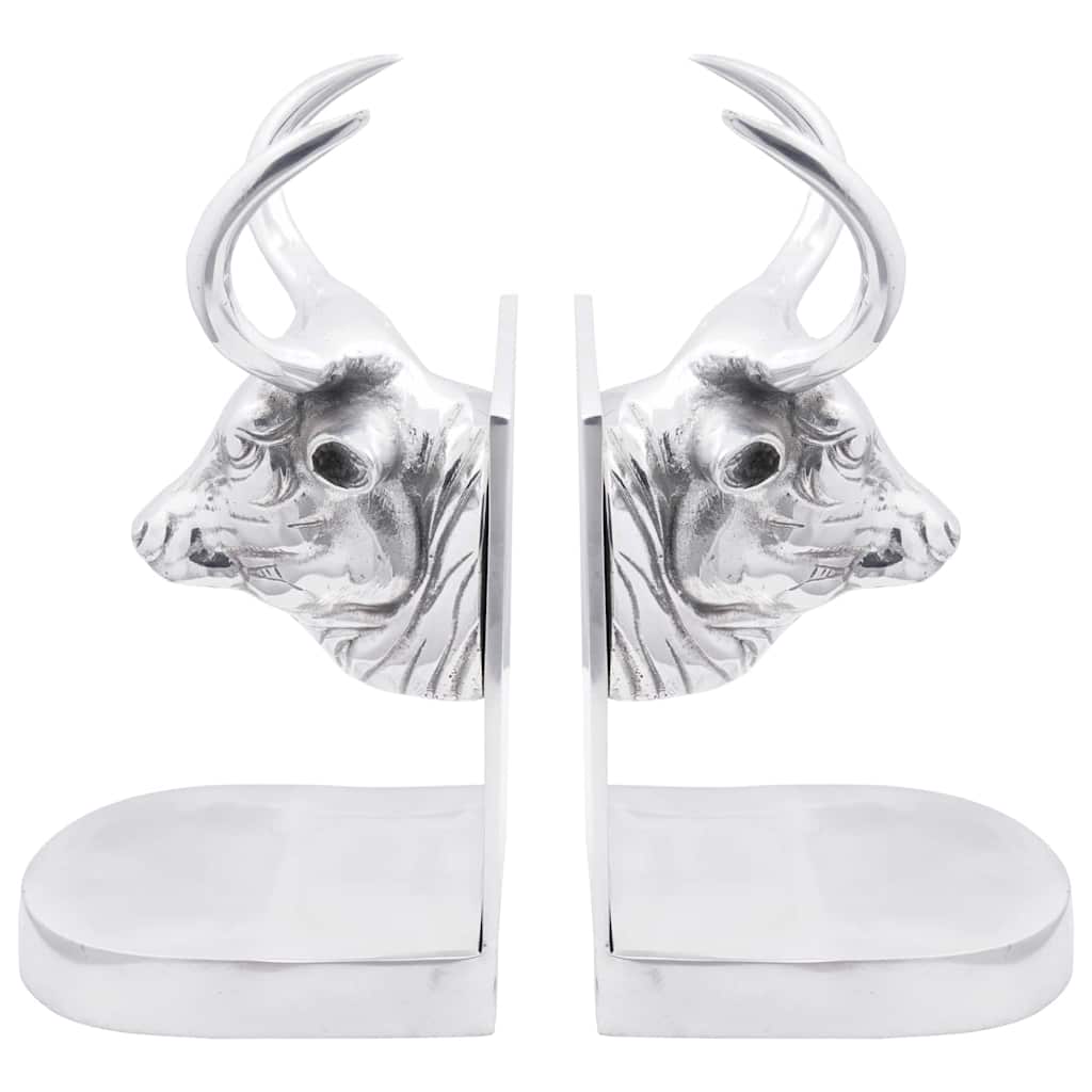 Fermalibri 2 pcs Argento 17 x 15 x 27 cm Alluminio - homemem39