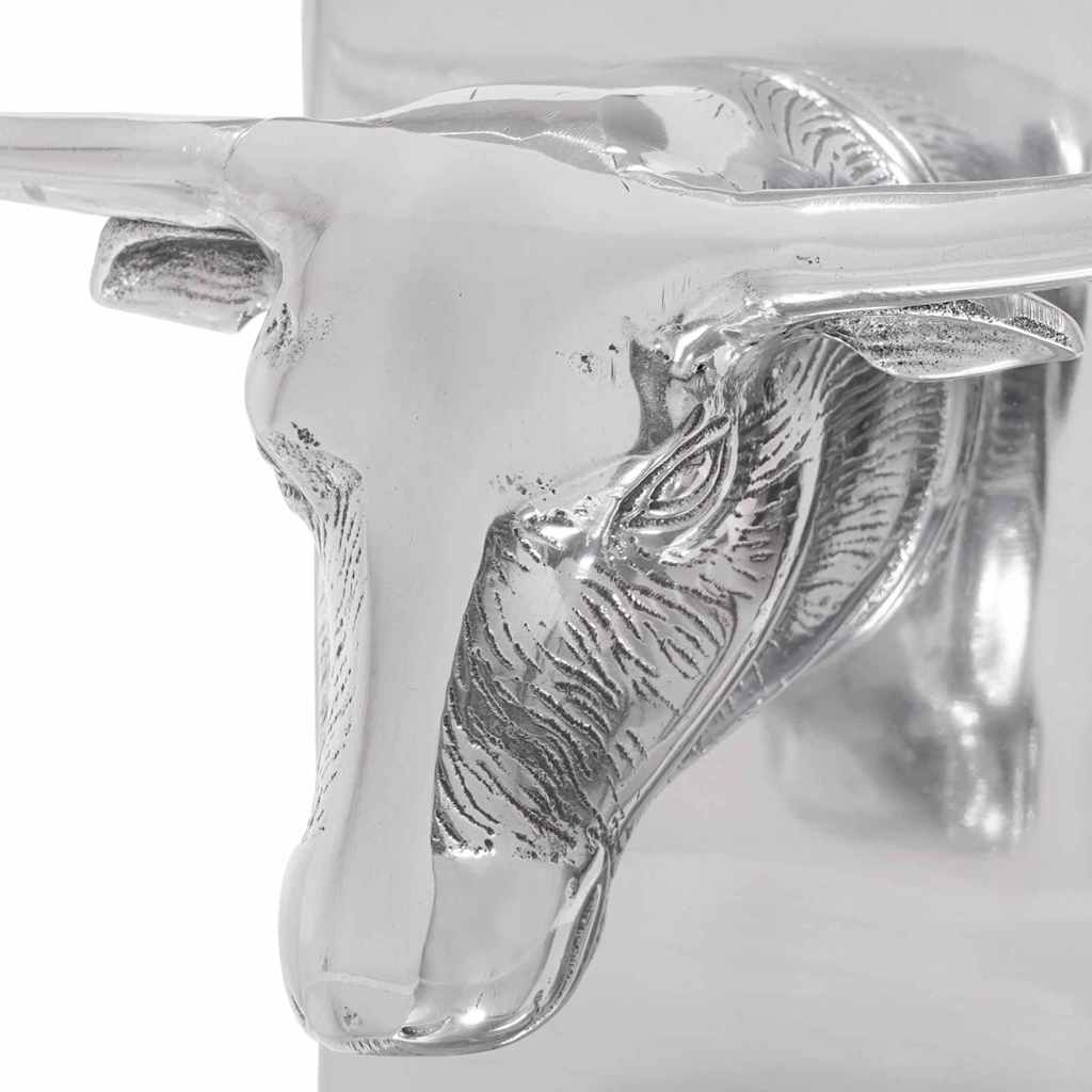 Fermalibri 2 pcs Argento 21.5 x 15.5 x 20 cm Alluminio - homemem39