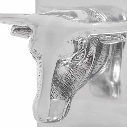 Fermalibri 2 pcs Argento 21.5 x 15.5 x 20 cm Alluminio - homemem39