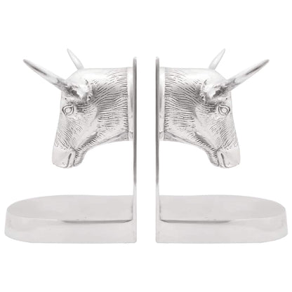 Fermalibri 2 pcs Argento 21.5 x 15.5 x 20 cm Alluminio - homemem39