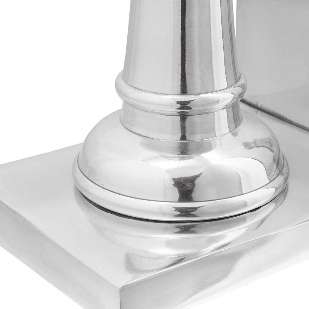 Fermalibri 2 pcs Argento 11 x 12 x 19.5 cm Alluminio - homemem39