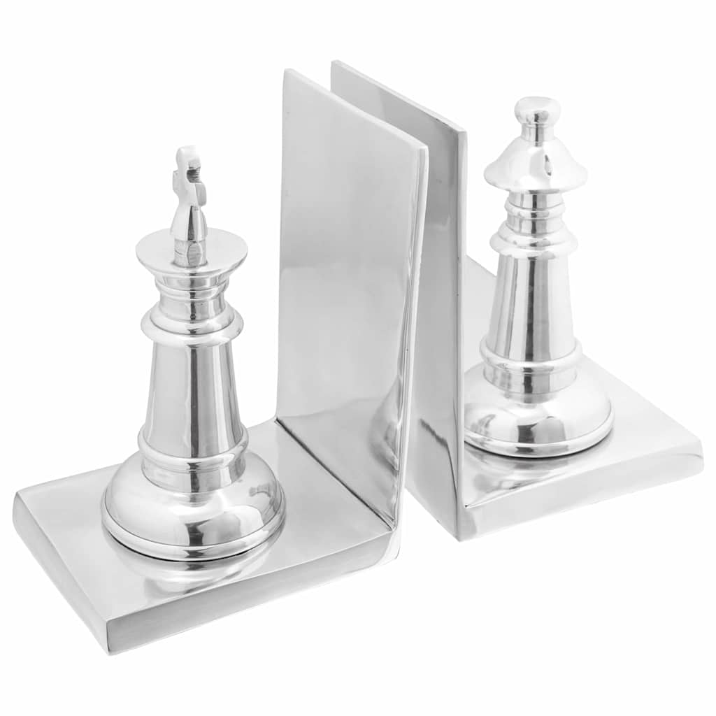 Fermalibri 2 pcs Argento 11 x 12 x 19.5 cm Alluminio - homemem39