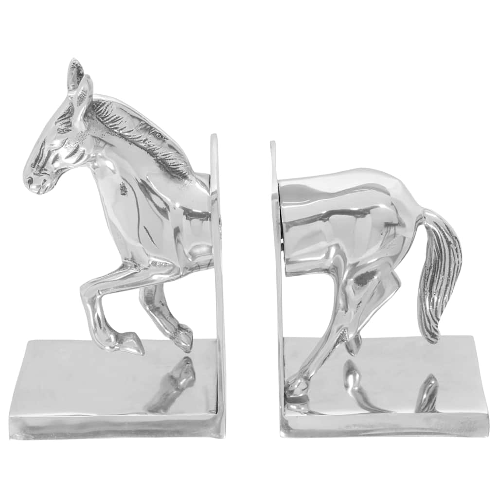 Fermalibri 2 pcs Argento 11 x 14 x 25 cm Alluminio - homemem39