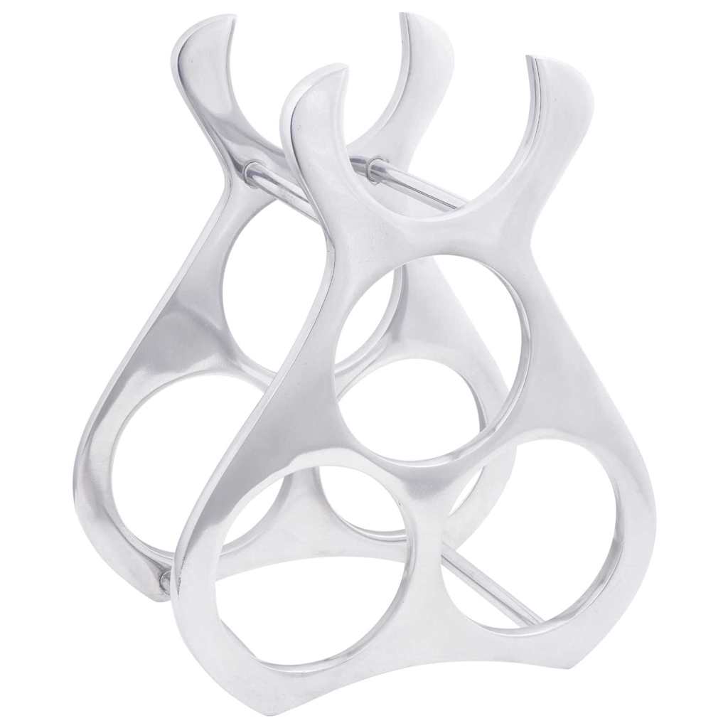 Portabottiglie Argento 23 x 14 x 28 cm Alluminio - homemem39