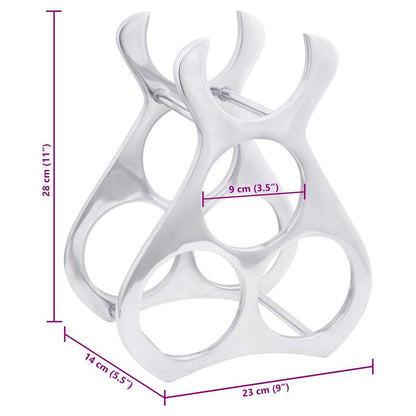 Portabottiglie Argento 23 x 14 x 28 cm Alluminio - homemem39