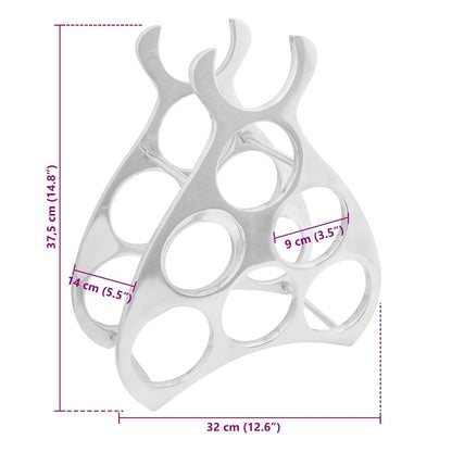 Portabottiglie Argento 38 x 33 x 13 cm Alluminio - homemem39