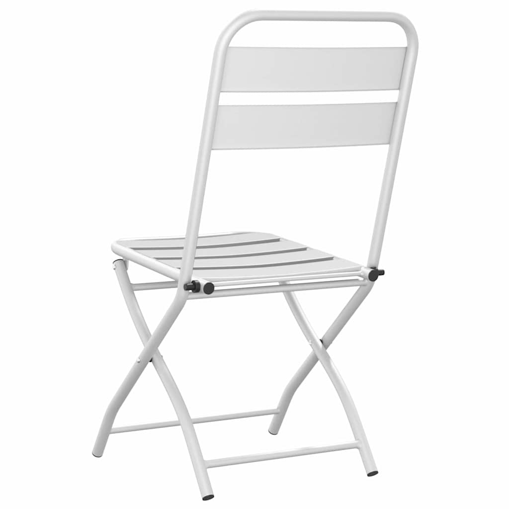 Sedia Pieghevole da Giardino 2 pcs Bianco 42 x 52 x 82cm