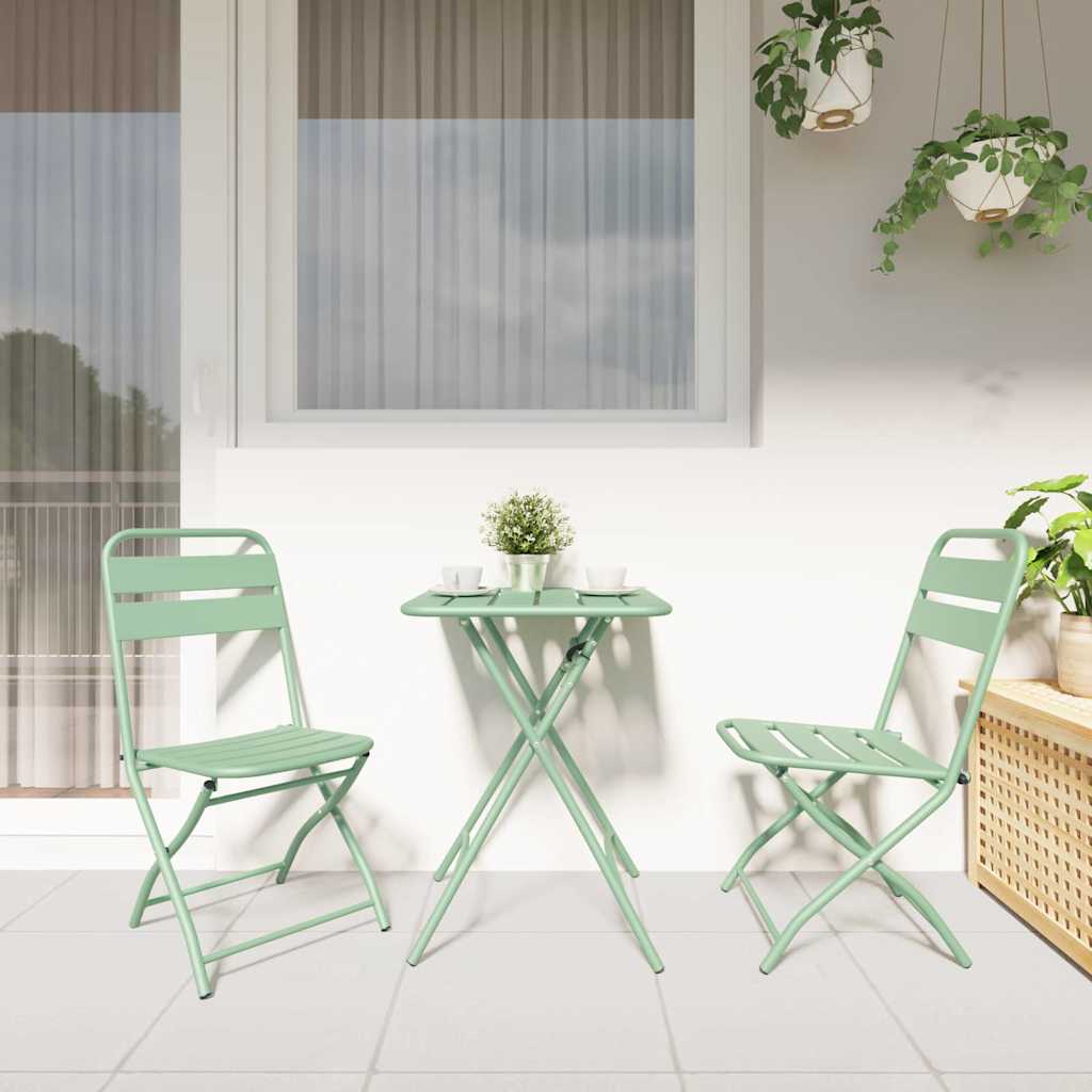 Sedia Pieghevole da Giardino 2 pcs Menta Leggera 42 x 52 x 82cm