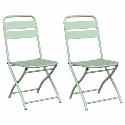 Sedia Pieghevole da Giardino 2 pcs Menta Leggera 42 x 52 x 82cm
