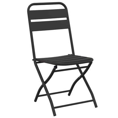 Sedia Pieghevole da Giardino 2 pcs Antracite 42 x 52 x 82cm