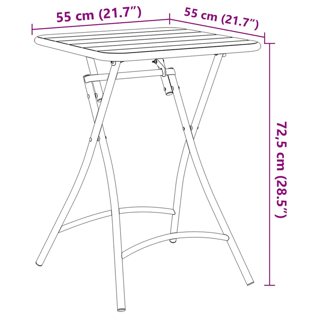 Tavolo da bistrot Bianco 55 x 55 x 72,5 cm