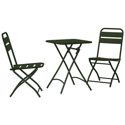 Set bistrot 3 pcs Verde scuro Acciaio - homemem39