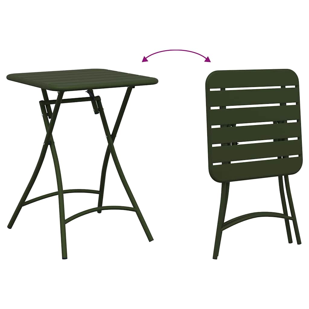 Set bistrot 3 pcs Verde scuro Acciaio - homemem39