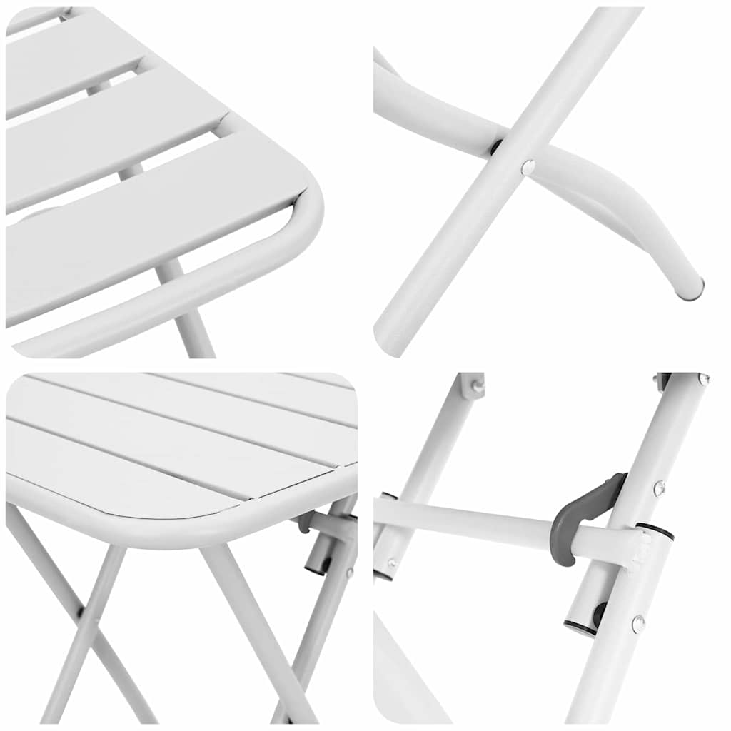 Set bistrot 3 pcs Bianco Acciaio - homemem39