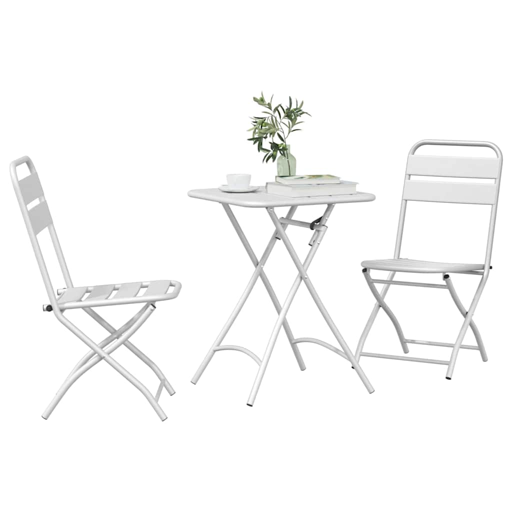 Set bistrot 3 pcs Bianco Acciaio - homemem39