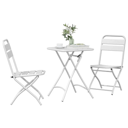 Set bistrot 3 pcs Bianco Acciaio - homemem39