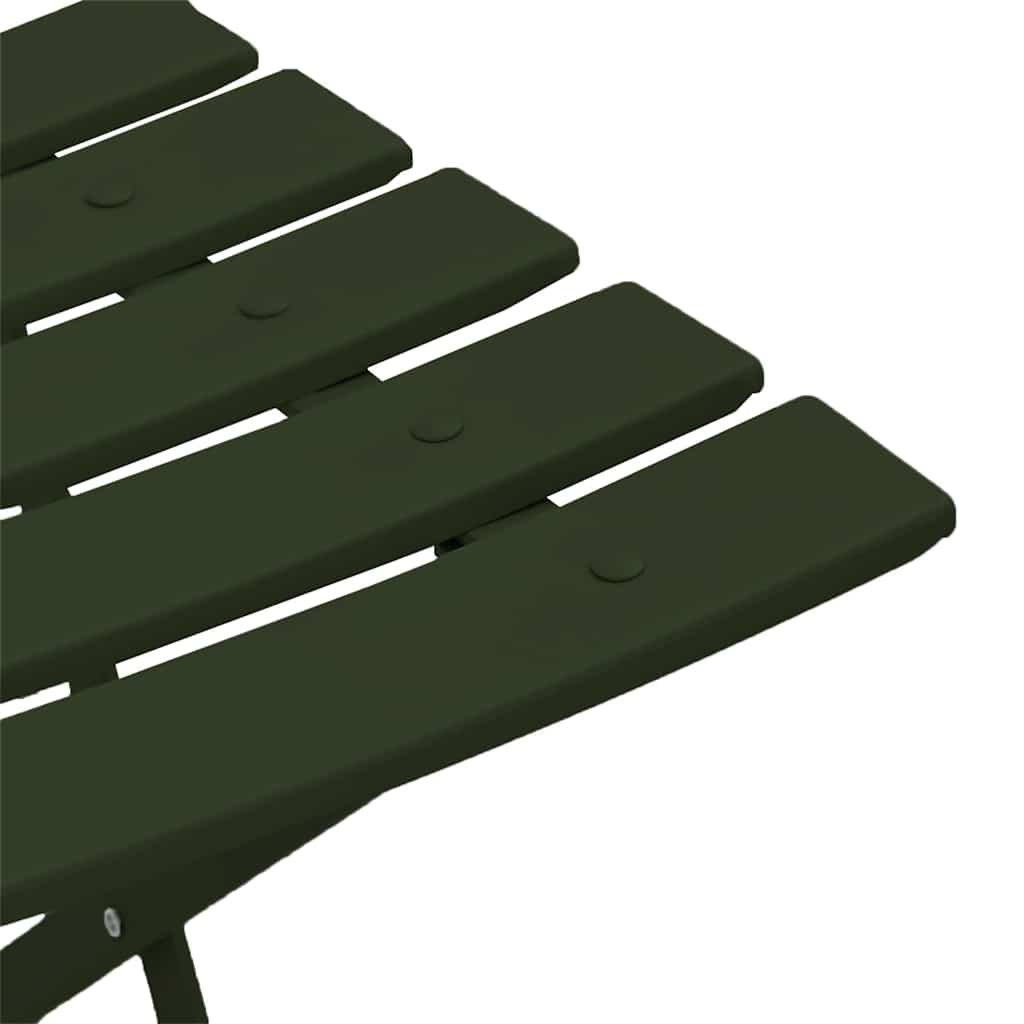 Sedia Pieghevole da Giardino 2 pcs Verde 42 x 46 x 82cm Acciaio - homemem39