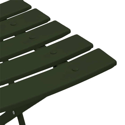 Sedia Pieghevole da Giardino 2 pcs Verde 42 x 46 x 82cm Acciaio - homemem39