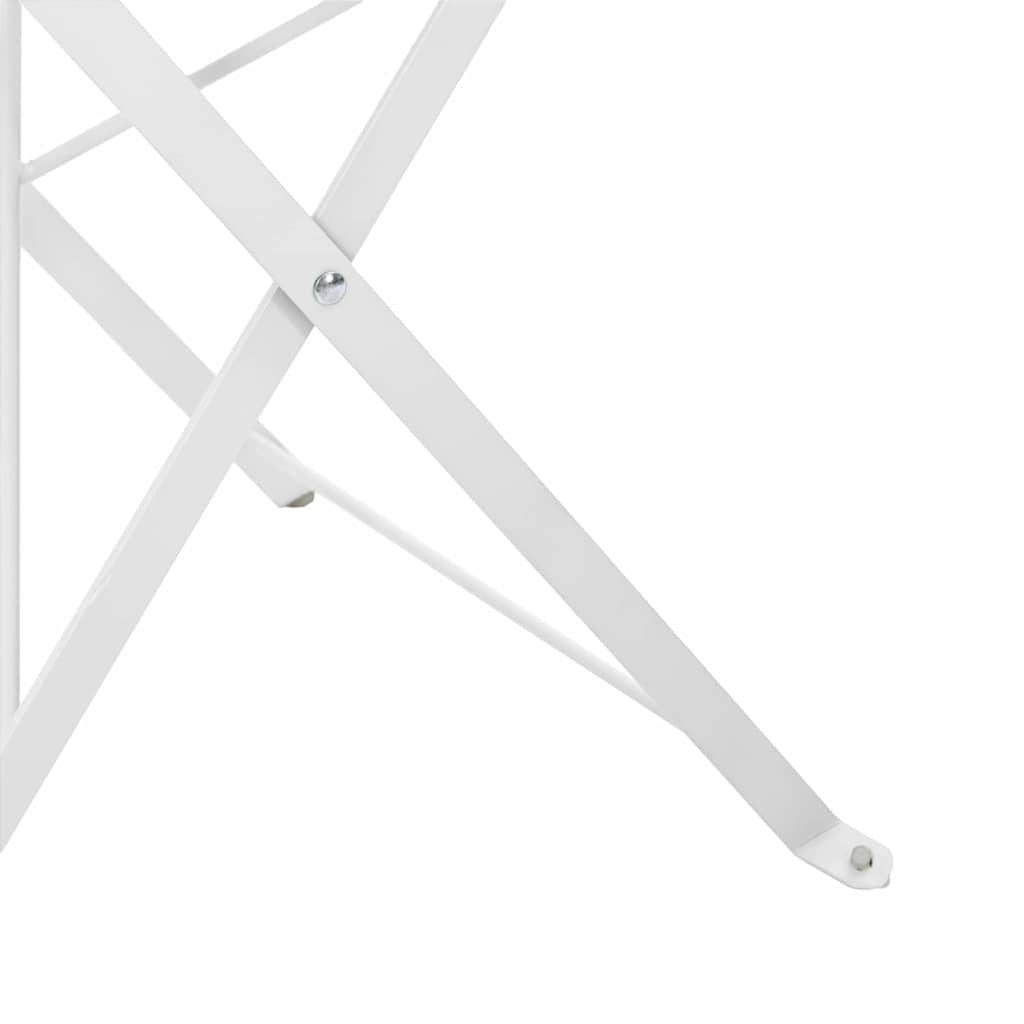 Sedia Pieghevole da Giardino 2 pcs Bianco 42 x 46 x 82cm - homemem39