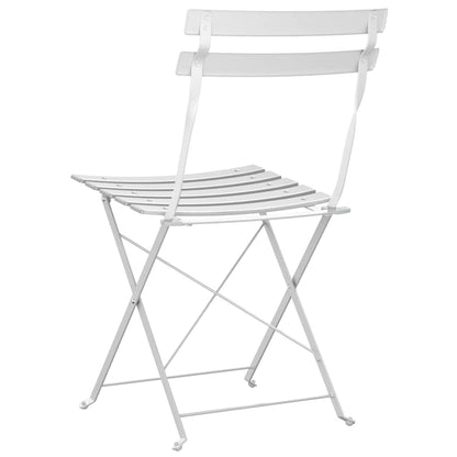 Sedia Pieghevole da Giardino 2 pcs Bianco 42 x 46 x 82cm - homemem39