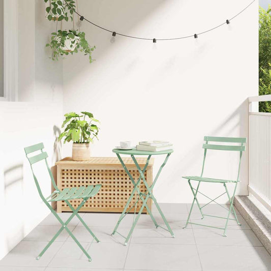 Sedia Pieghevole da Giardino 2 pcs Menta Leggera 42 x 46 x 82cm