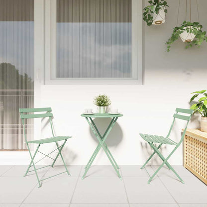 Sedia Pieghevole da Giardino 2 pcs Menta Leggera 42 x 46 x 82cm