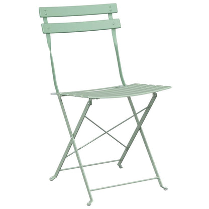 Sedia Pieghevole da Giardino 2 pcs Menta Leggera 42 x 46 x 82cm