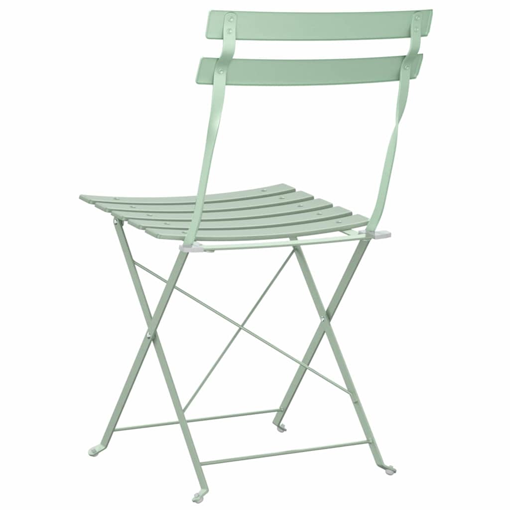 Sedia Pieghevole da Giardino 2 pcs Menta Leggera 42 x 46 x 82cm