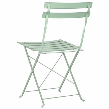 Sedia Pieghevole da Giardino 2 pcs Menta Leggera 42 x 46 x 82cm