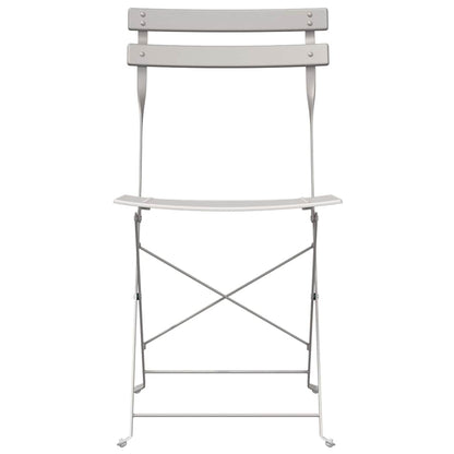 Sedia Pieghevole da Giardino 2 pcs Beige 42 x 46 x 82cm Metallo