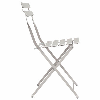 Sedia Pieghevole da Giardino 2 pcs Beige 42 x 46 x 82cm Metallo