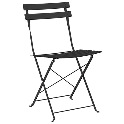 Sedia Pieghevole da Giardino 2 pcs Antracite 42 x 46 x 82cm - homemem39