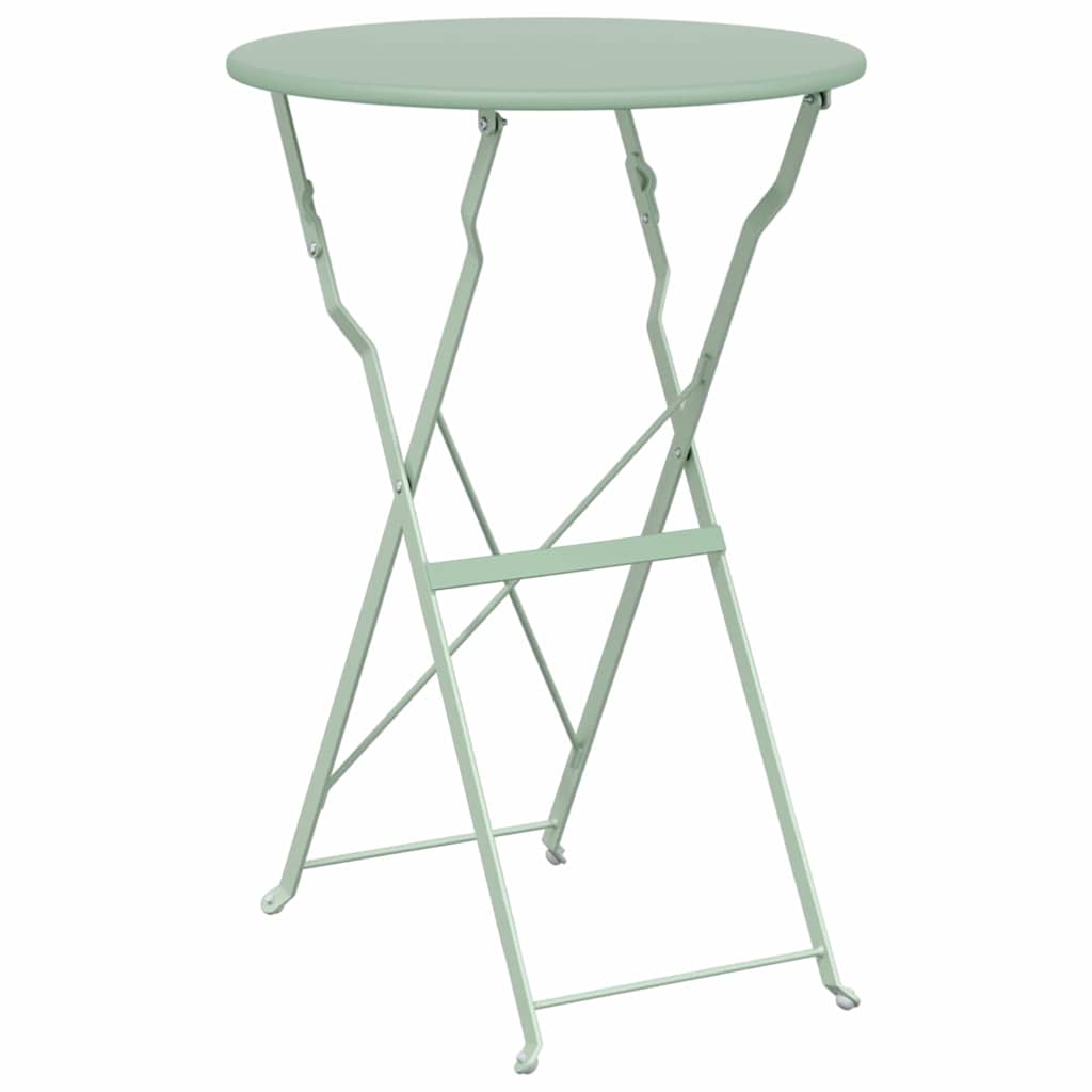 Set Bistro Pieghevole 3 pcs Menta Chiara Acciaio - homemem39