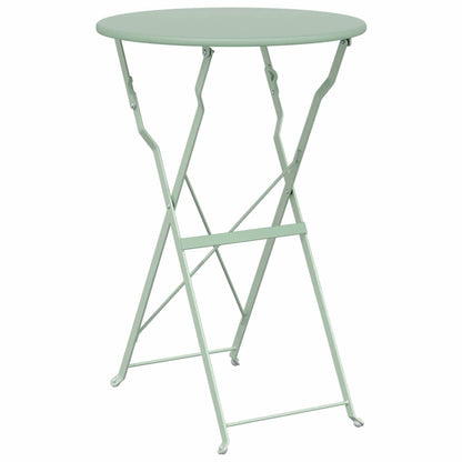 Set Bistro Pieghevole 3 pcs Menta Chiara Acciaio - homemem39