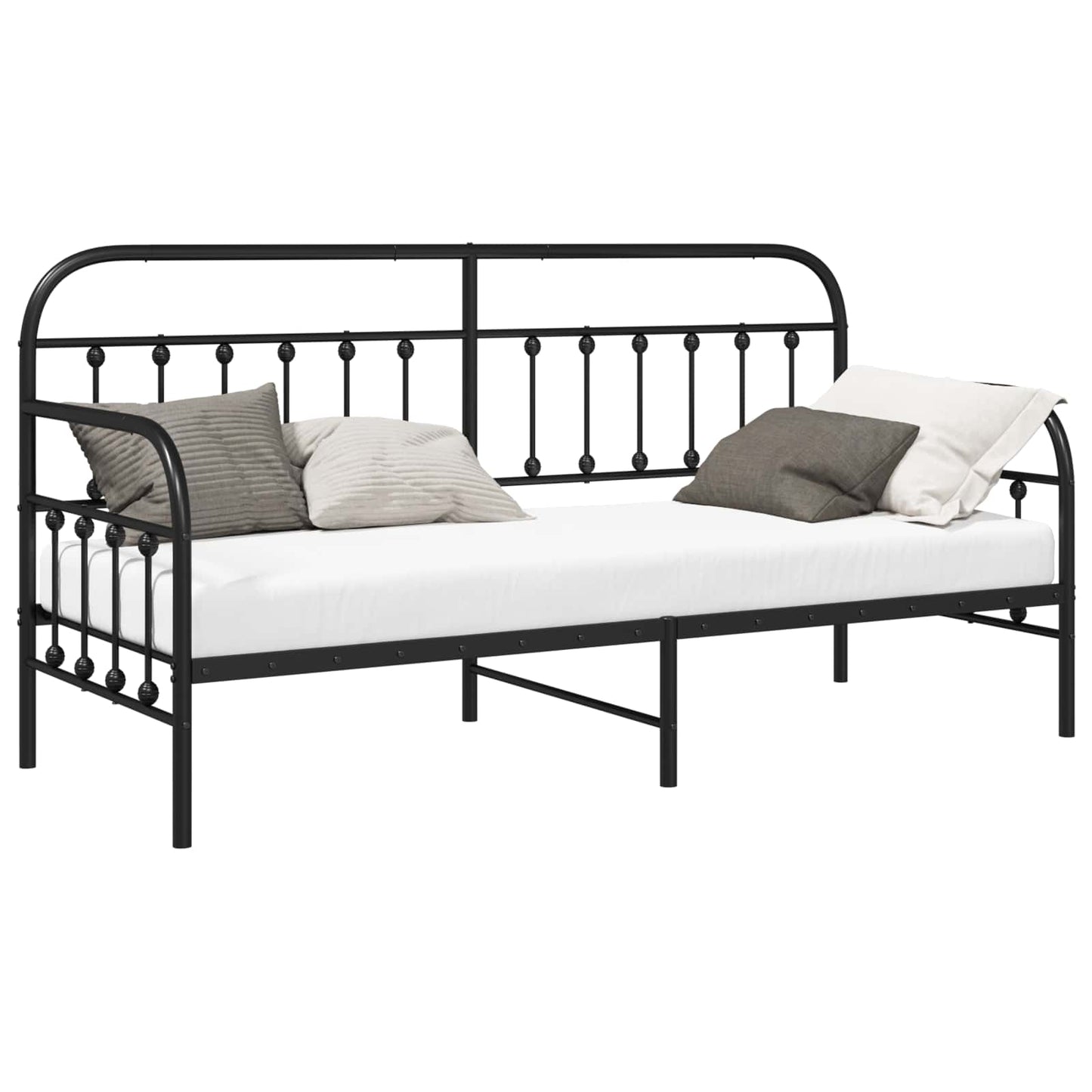Struttura per letto di giorno Nero 75 x 190 cm | homemem39