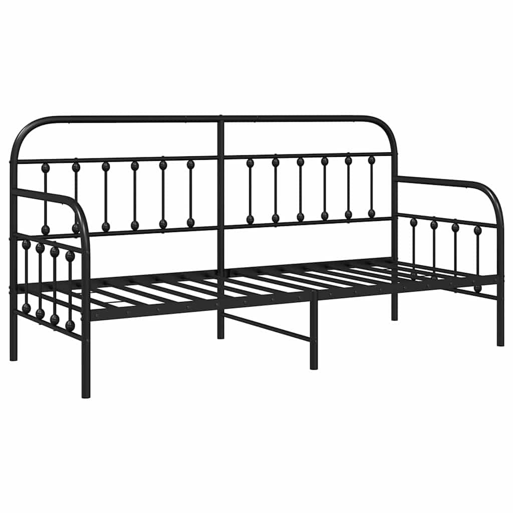 Struttura per letto di giorno Nero 75 x 190 cm | homemem39