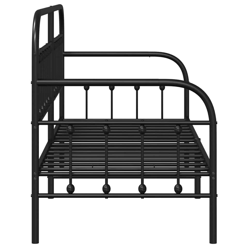 Struttura per letto di giorno Nero 75 x 190 cm | homemem39