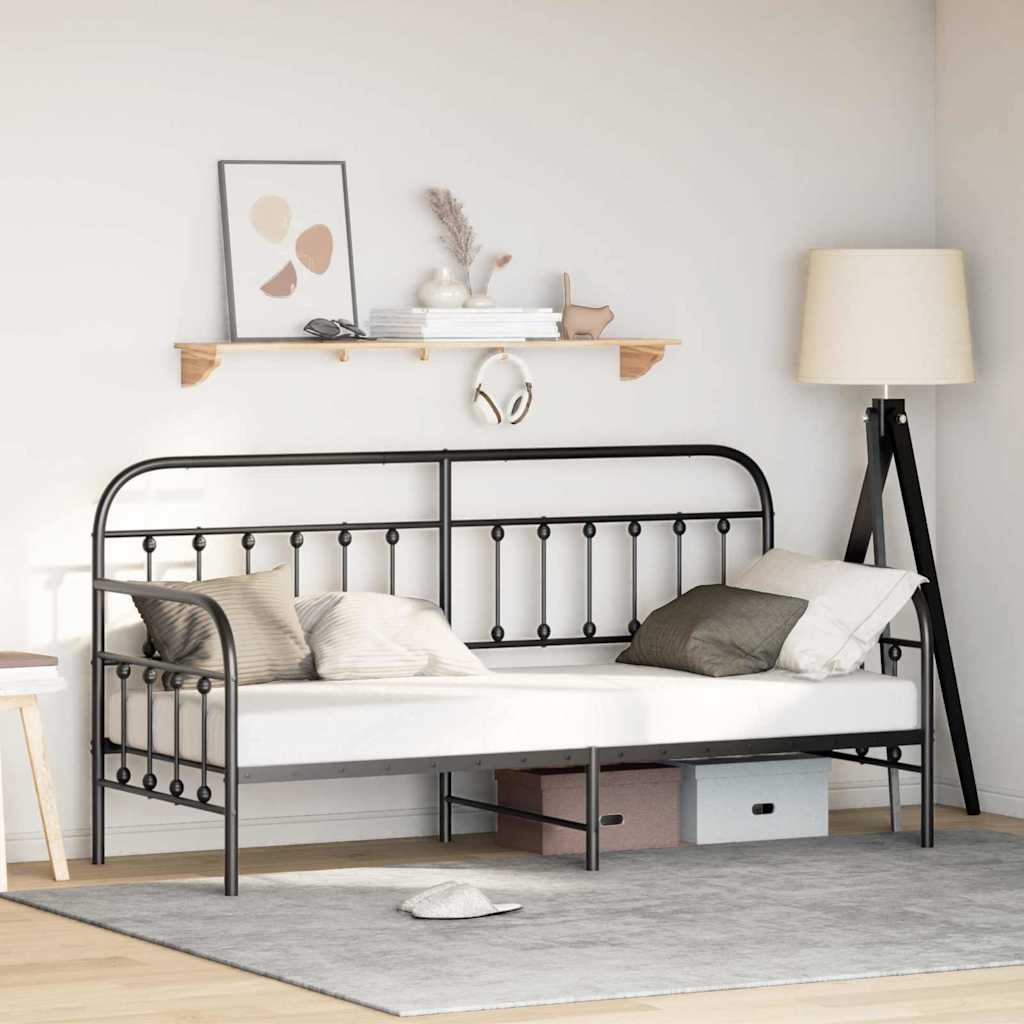 Struttura per letto di giorno Nero 80 x 200 cm | homemem39