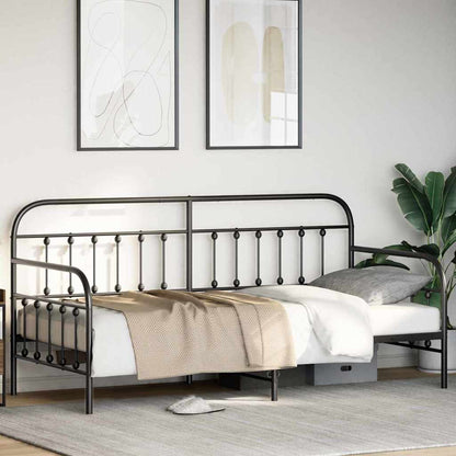 Struttura per letto di giorno Nero 90 x 200 cm | homemem39