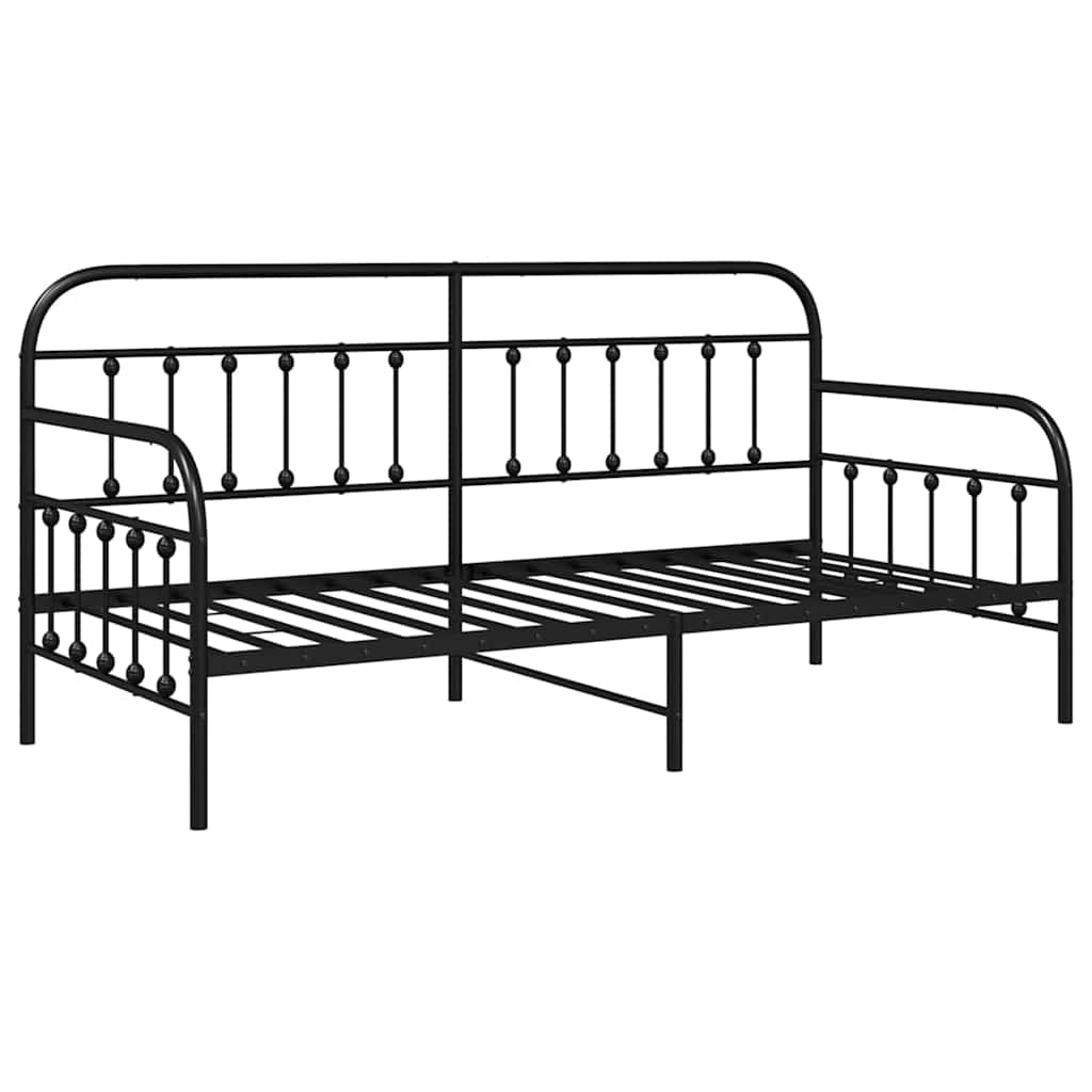 Struttura per letto di giorno Nero 100 x 200 cm | homemem39