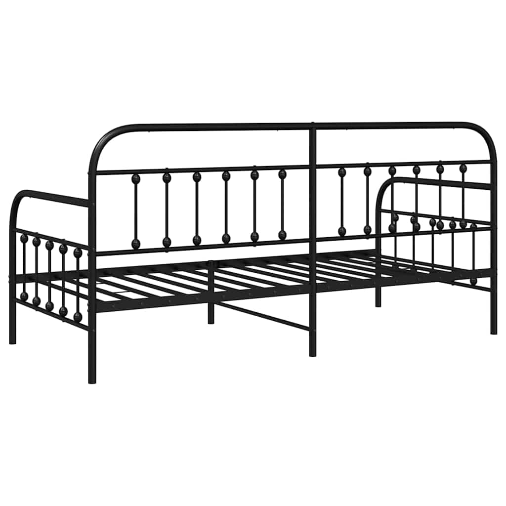 Struttura per letto di giorno Nero 100 x 200 cm | homemem39