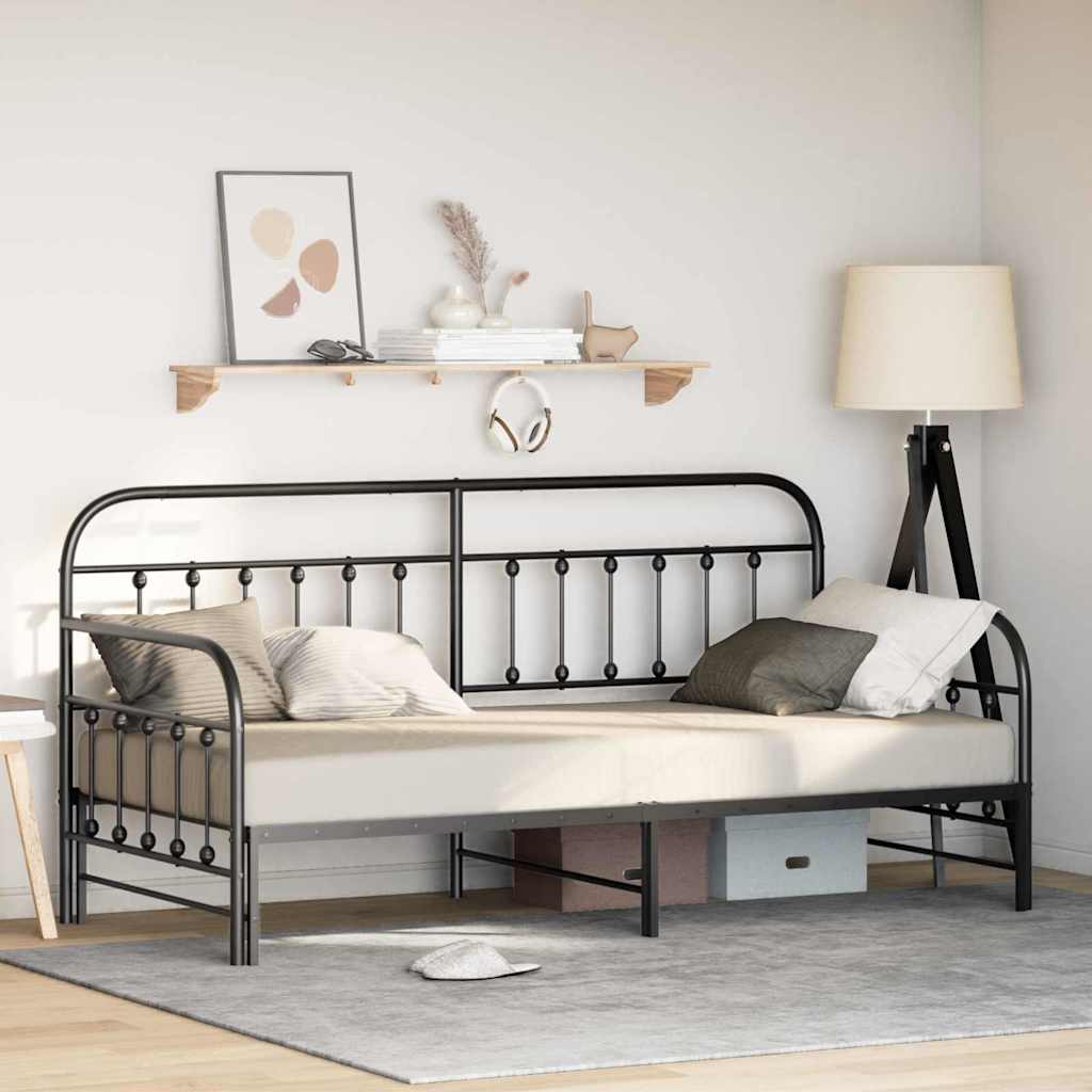 Struttura per letto di giorno Nero 90 x 200 cm | homemem39