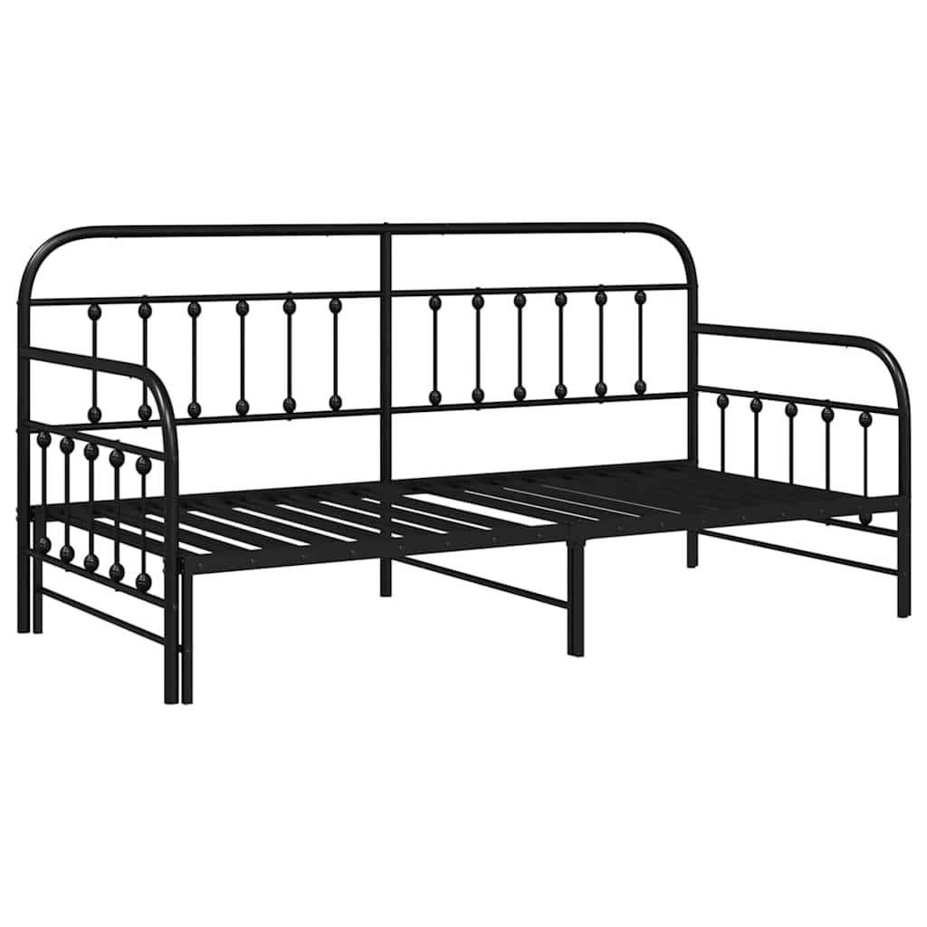 Struttura per letto di giorno Nero 90 x 200 cm | homemem39