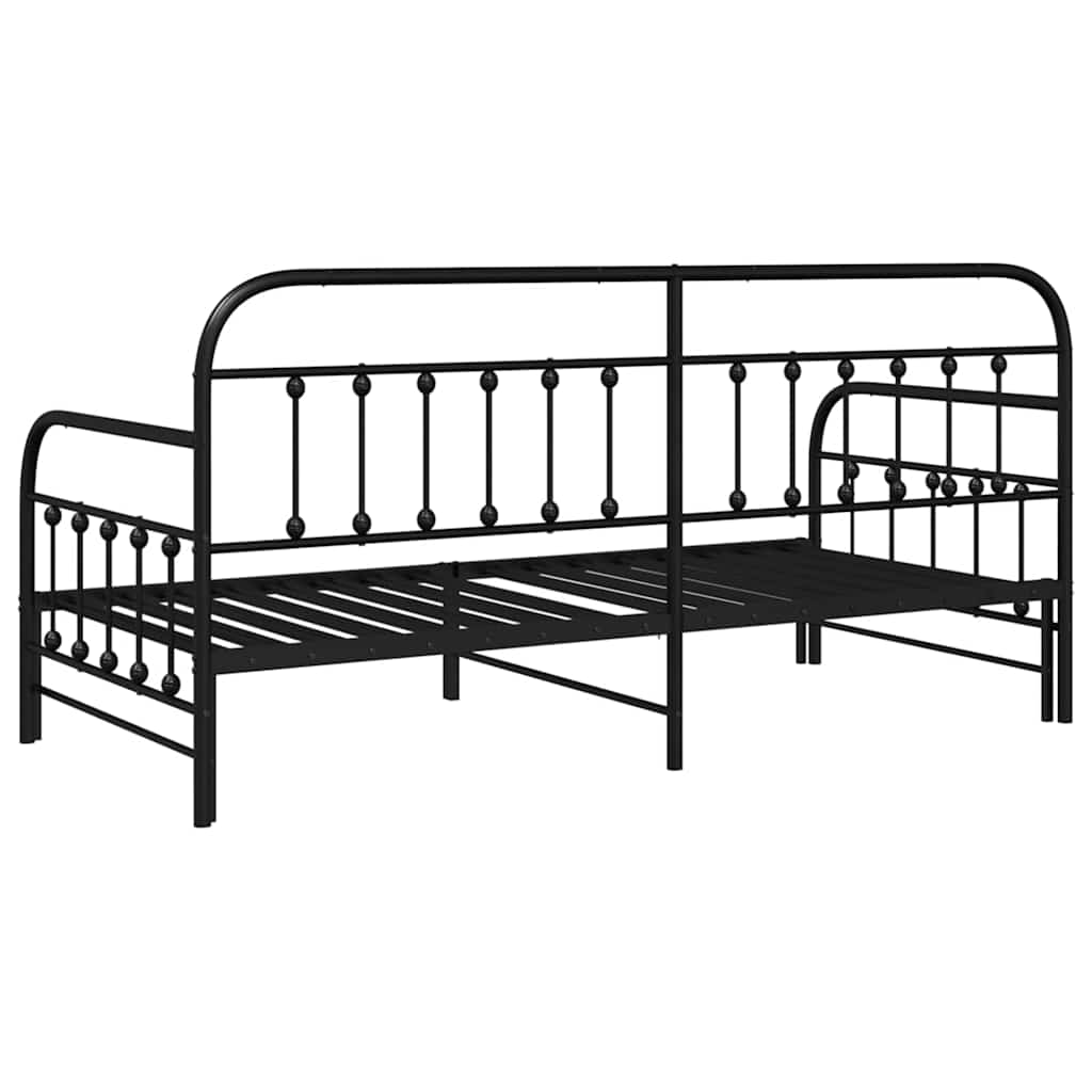 Struttura per letto di giorno Nero 90 x 200 cm | homemem39