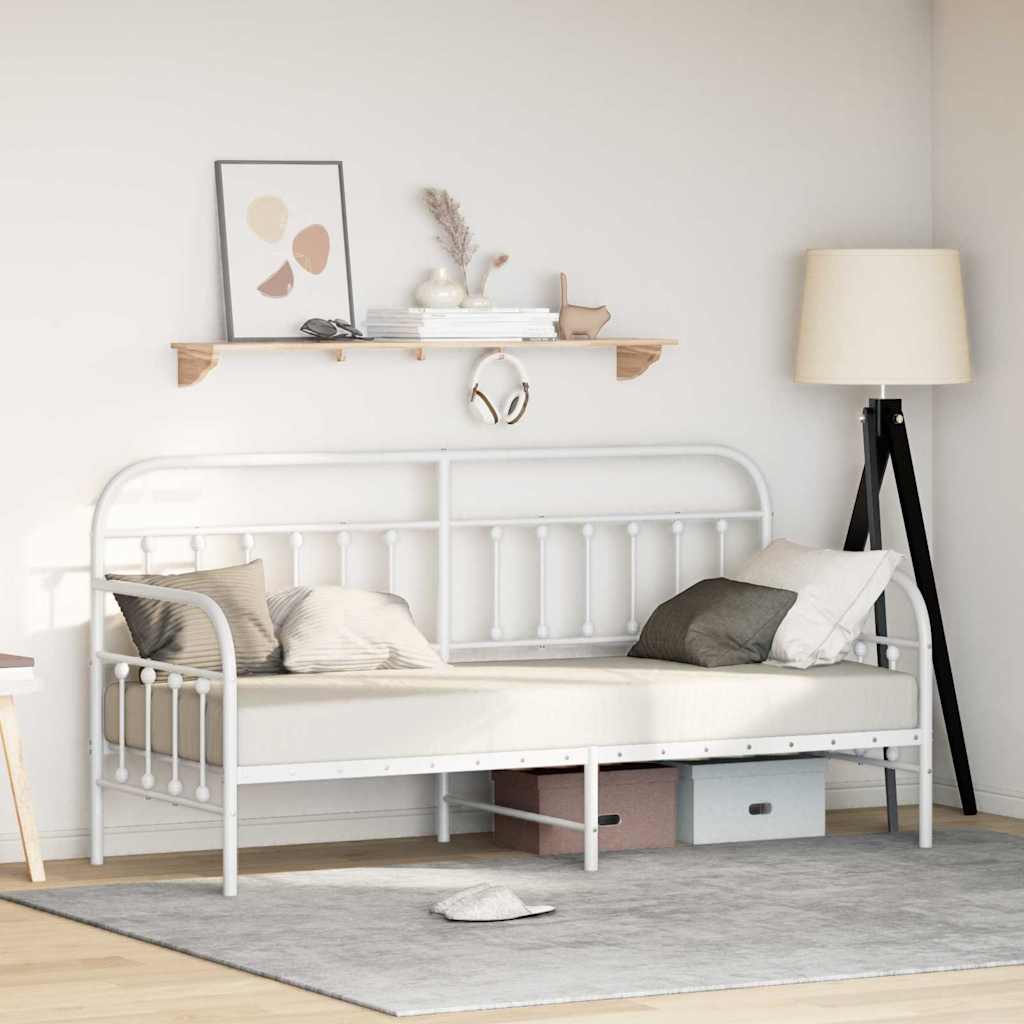 Struttura per letto di giorno Bianco 75 x 190 cm
