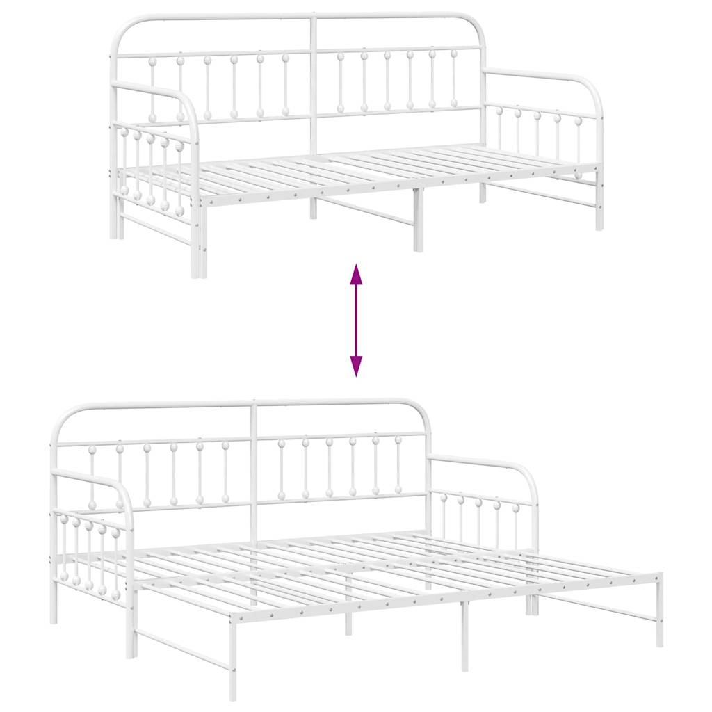Struttura per letto di giorno Bianco 100 x 190 cm | homemem39